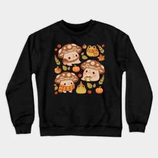 Mushroom and froggie fall Crewneck Sweatshirt